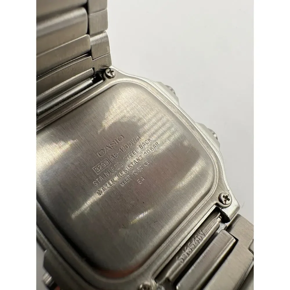 Casio Digital Illuminator Watch Silver and Black AE1200WHD-1A